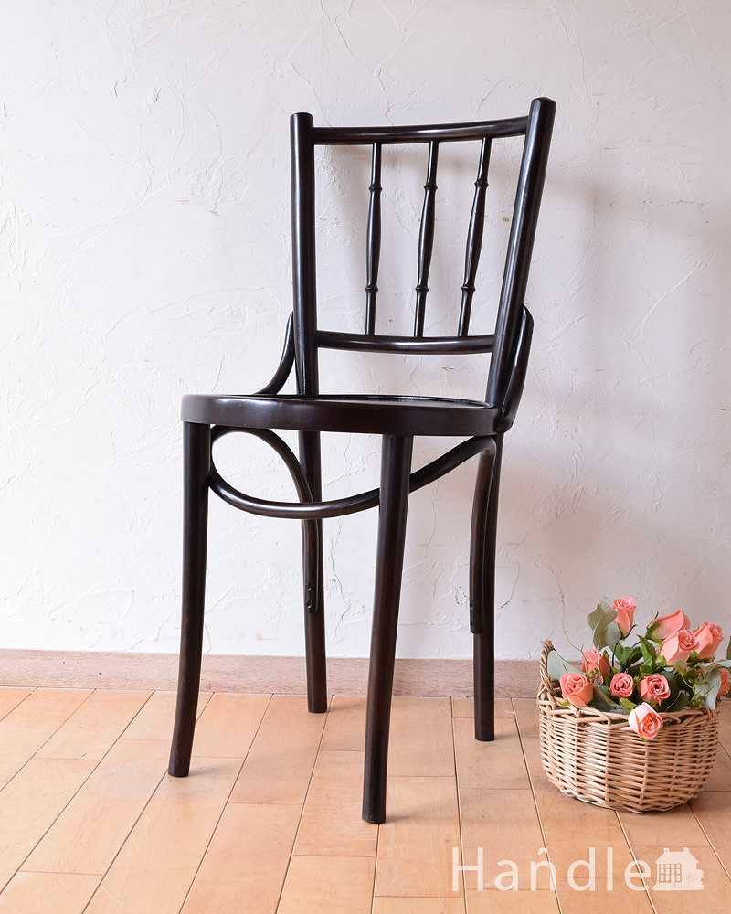 英国のアンティーク椅子、バンブーデザインのベントウッドチェア (q-244-c)