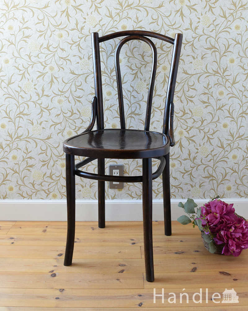 英国のアンティーク椅子、曲げ木が美しいベントウッドチェア (q-241-c)