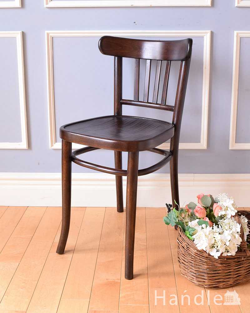 英国輸入のアンティークの椅子、美しい曲げ木のベントウッドアームチェア (q-221-c)