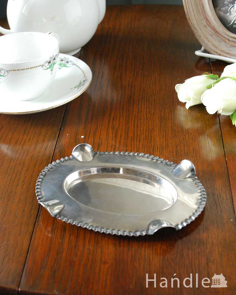 英国からのアンティーク銀雑貨、シンプルなシルバープレート (k-2784-z)