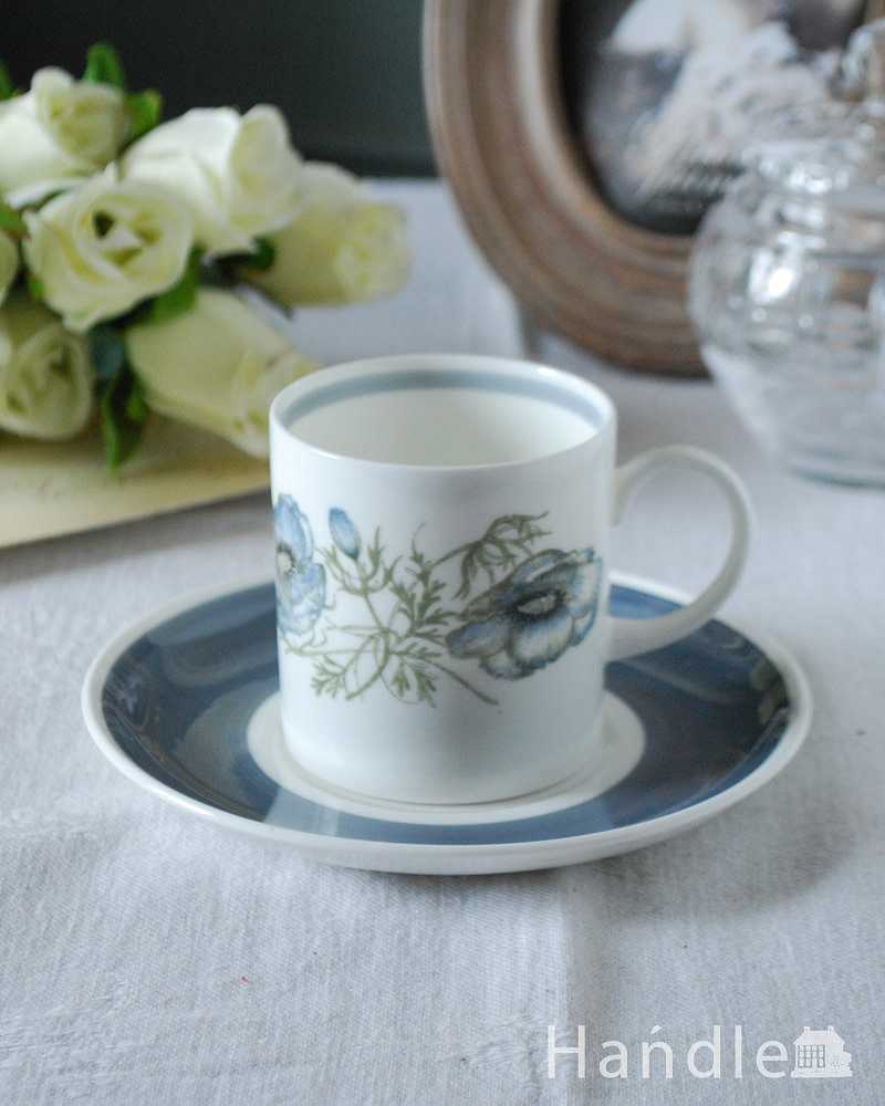 可憐な青い花が美しいスージークーパーカップ＆ソーサー(グレンミスト) (m-2582-z)