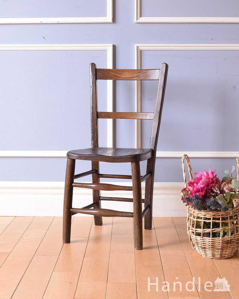 アンティークの椅子、ほっこりしたデザインが可愛いチャイルドチェア (k-1440-c)