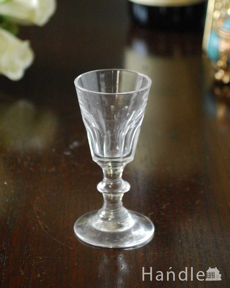 イギリスで見つけた小さなテーブルグラス、アンティークリキュールグラス (m-2506-z)
