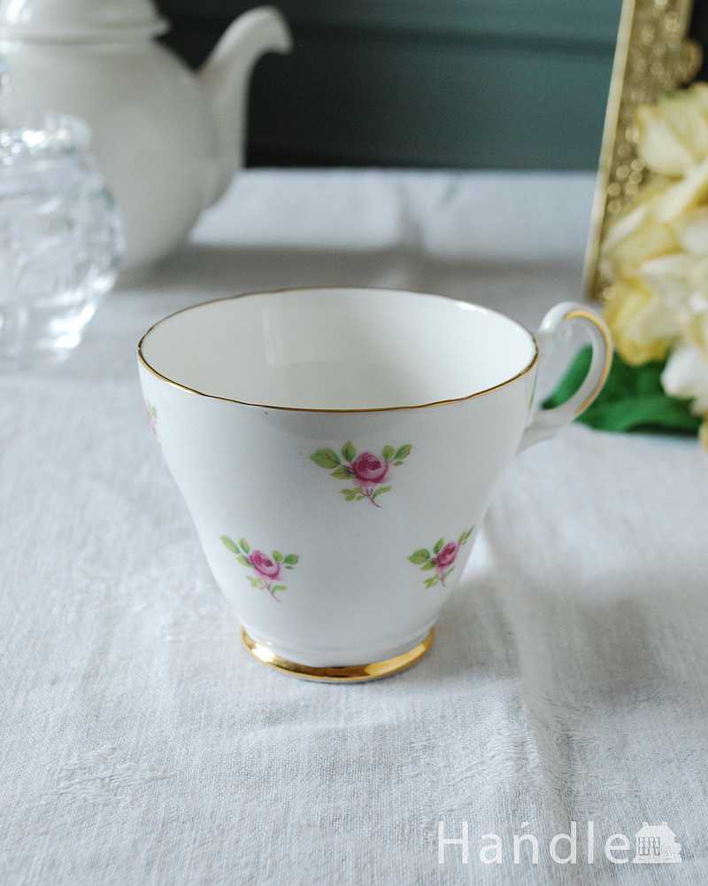 ミニ薔薇が可愛い英国アンティークのカップ（エインズレイ窯） (k-3082-z)