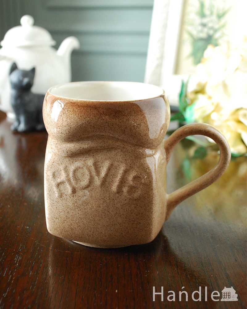 小麦粉メーカーHOVIS社の可愛いマグカップ、イギリスで見つけたアンティーク雑貨