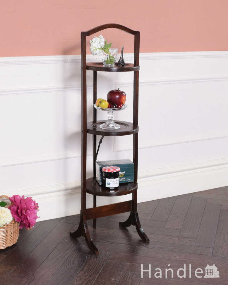 英国の本格アフタヌーンティーを自宅で気軽に楽しめるアンティークケーキスタンド  (k-2110-f)