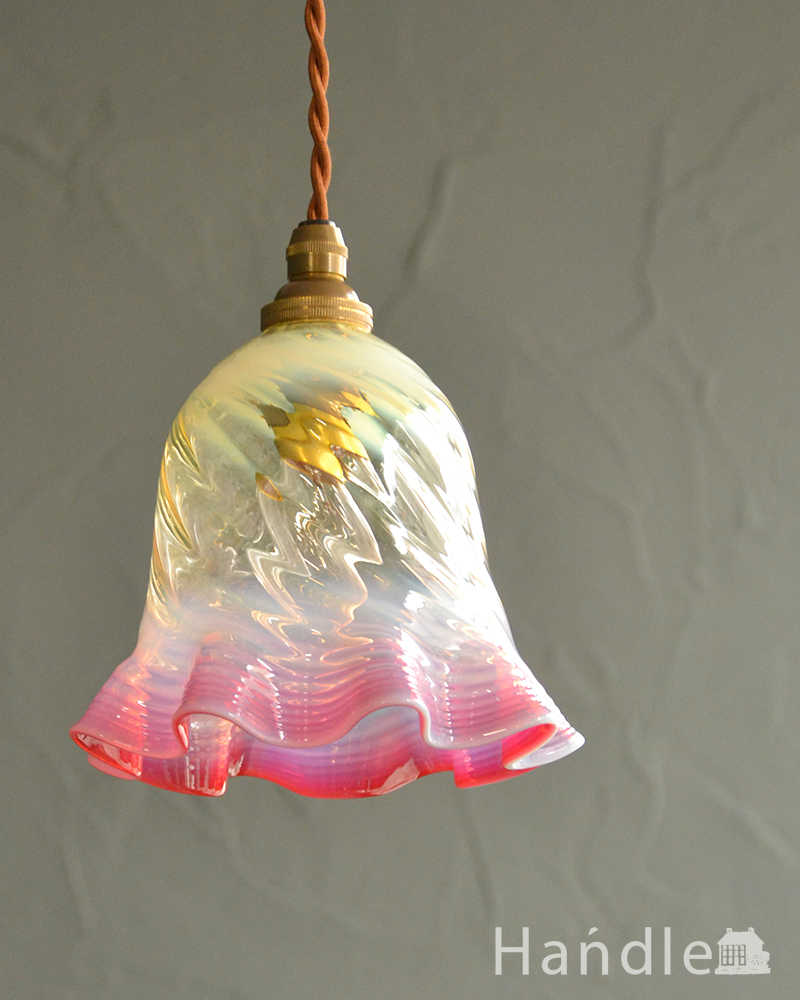 ヴァセリンガラス風の美しいペンダントライト（コード・シャンデリア球・ギャラリーなし） (pl-224)