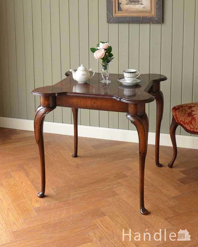 英国アンティーク家具、クラシックなデザインのティーテーブル (q-1605-f)