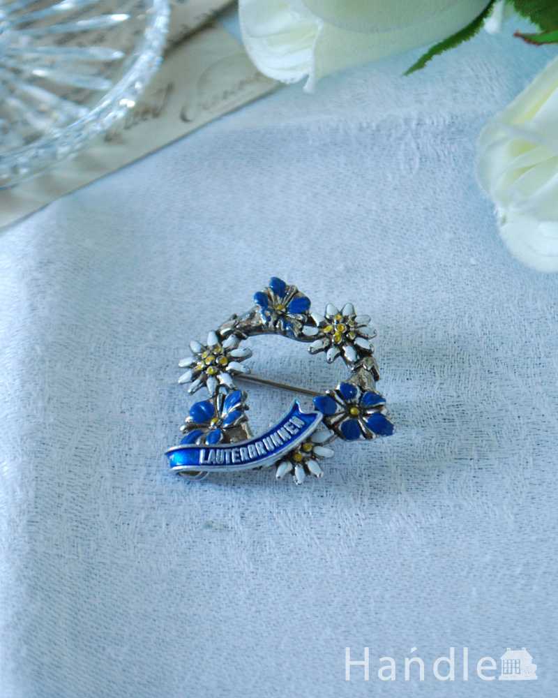 お花が可愛いイギリスから到着したアンティークブローチ（アクセサリー） (h-616-z)