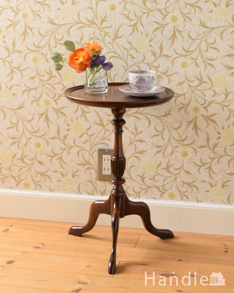 英国アンティーク家具、コンパクトなオケージョナルテーブル（ティーテーブル） (q-1784-f)