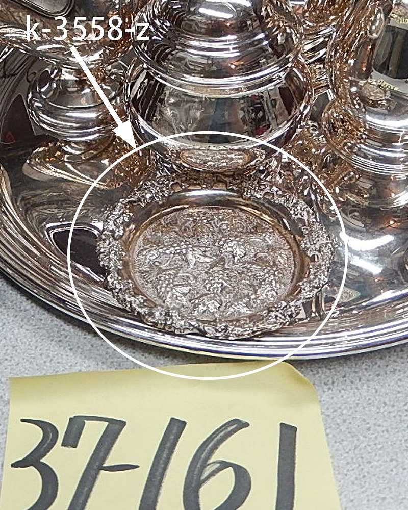 アンティーク　シルバープレート　小皿 (k-3558-z)