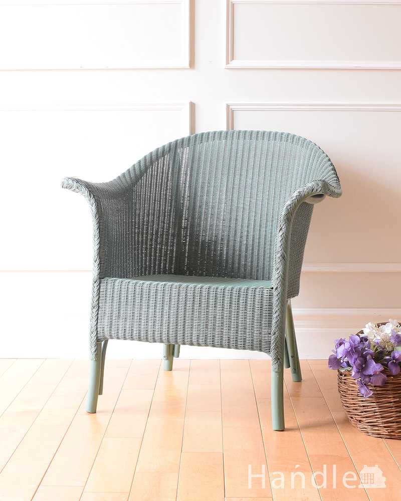 紙とワイヤーで造り出されたアンティークの椅子、ゆったりと過ごせるロイドルームチェア  (k-1598-c)