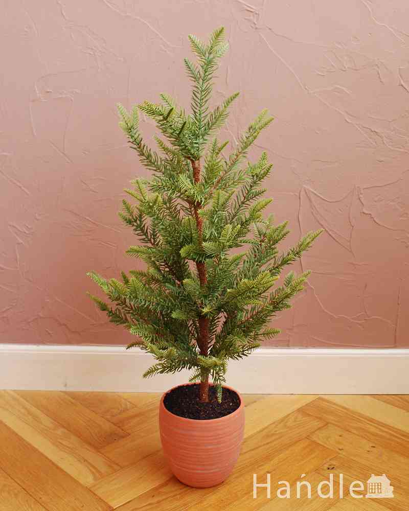 クリスマスが楽しみになる可愛いテラコッタポットのクリスマスツリー（S） (cm-153)