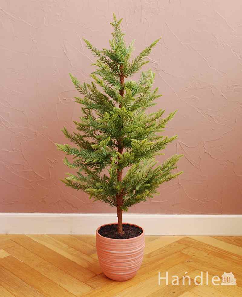 クリスマスが楽しみになる可愛いテラコッタポットのクリスマスツリー（L） (cm-154)