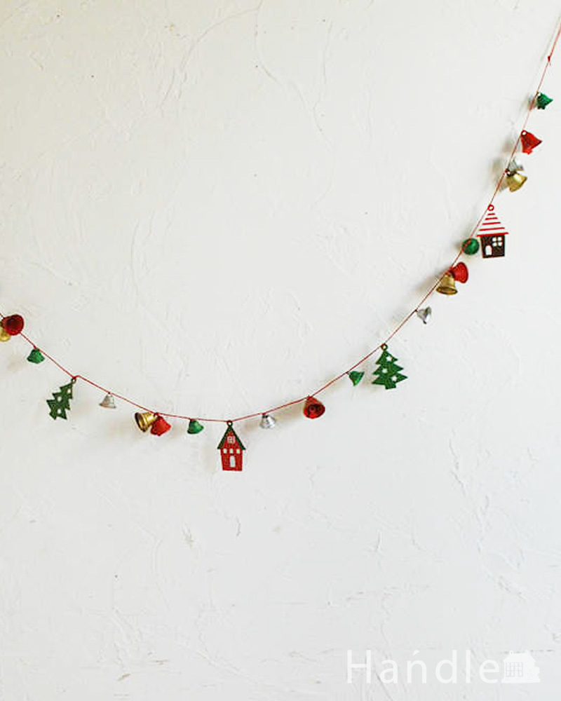 クリスマス気分を盛り上げてくれる赤と緑のガーランド (cm-95)