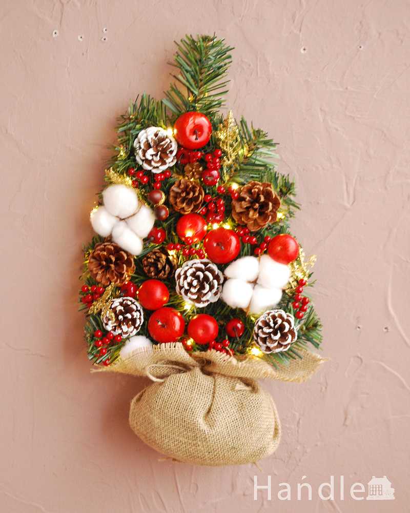 壁に掛けれる可愛いツリーLED付きのクリスマスウォールツリー (cm-155)