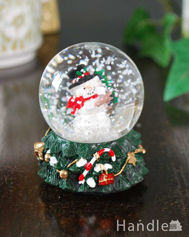 クリスマス気分を盛り上げてくれる小さなスノードーム（スノーマン） (cm-157)
