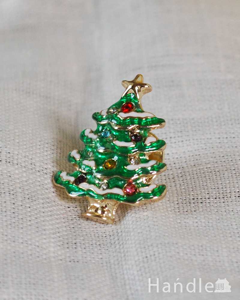 クリスマス気分を楽しむ小さなジュエリーピン（クリスマスツリー） (cm-160)
