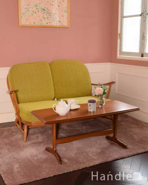 おしゃれなデザインのヴィンテージ家具、北欧スタイルのシンプルなコーヒーテーブル (k-2686-f)