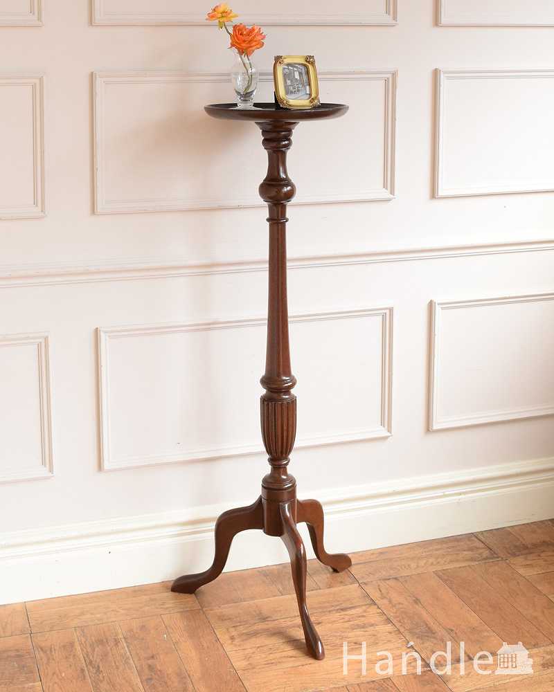 イギリスのアンティーク家具、挽き物細工の美しいプランツスタンド（花台） (k-2693-f)