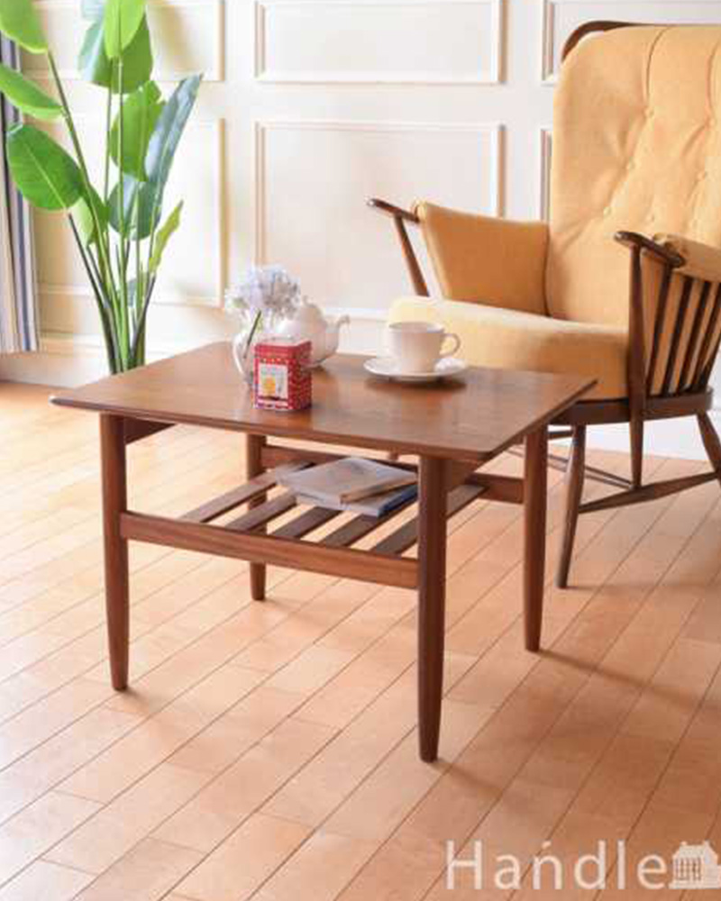 G-PLANの北欧系ヴィンテージ家具、棚が付いた便利なコーヒーテーブル  (x-1293-f)