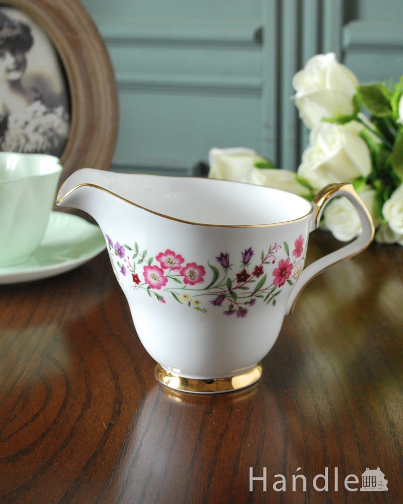 英国のアンティーク陶磁器、ウィンザー（WINDSOR）のミルクピッチャー (m-4118-z)