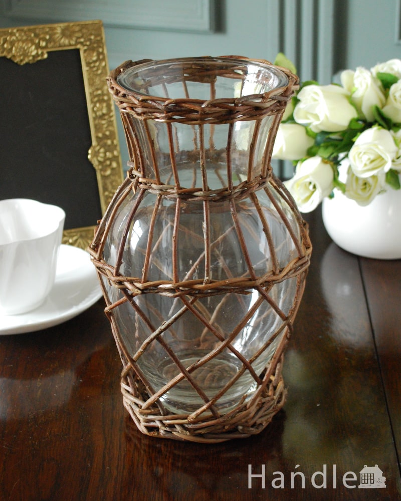 ヒヤシンス 花瓶 透明 溝付 イギリス ドイツ アンティーク - 花瓶