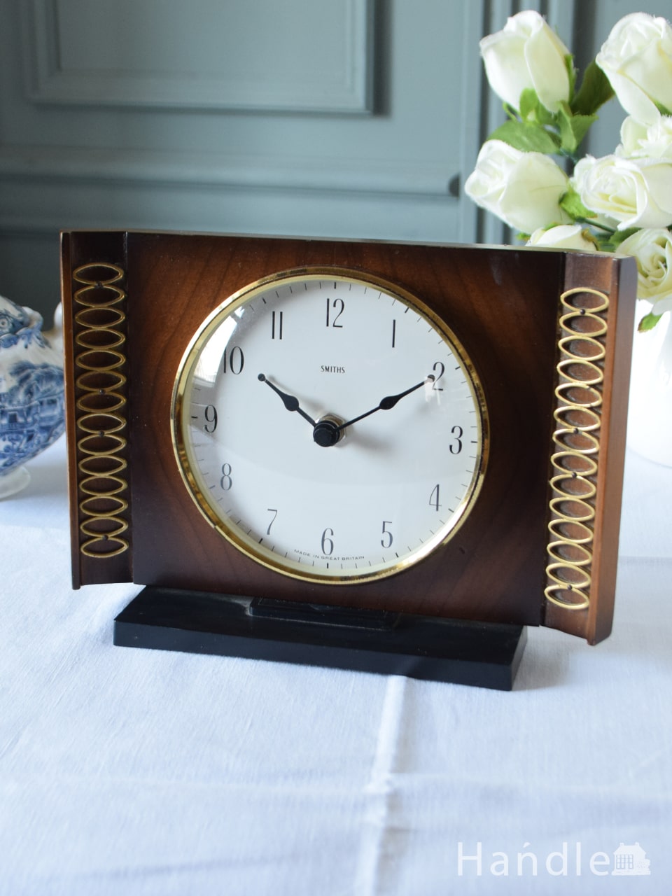 スミス社（SMITH）のンティーク雑貨、イギリスで見つけた置き時計 (k-4532-z)