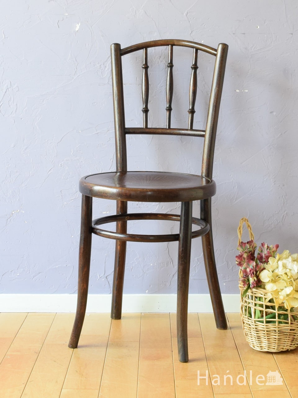 アンティークのおしゃれな椅子、バンブーデザインの英国のベントウッドチェア (k-1750-c)