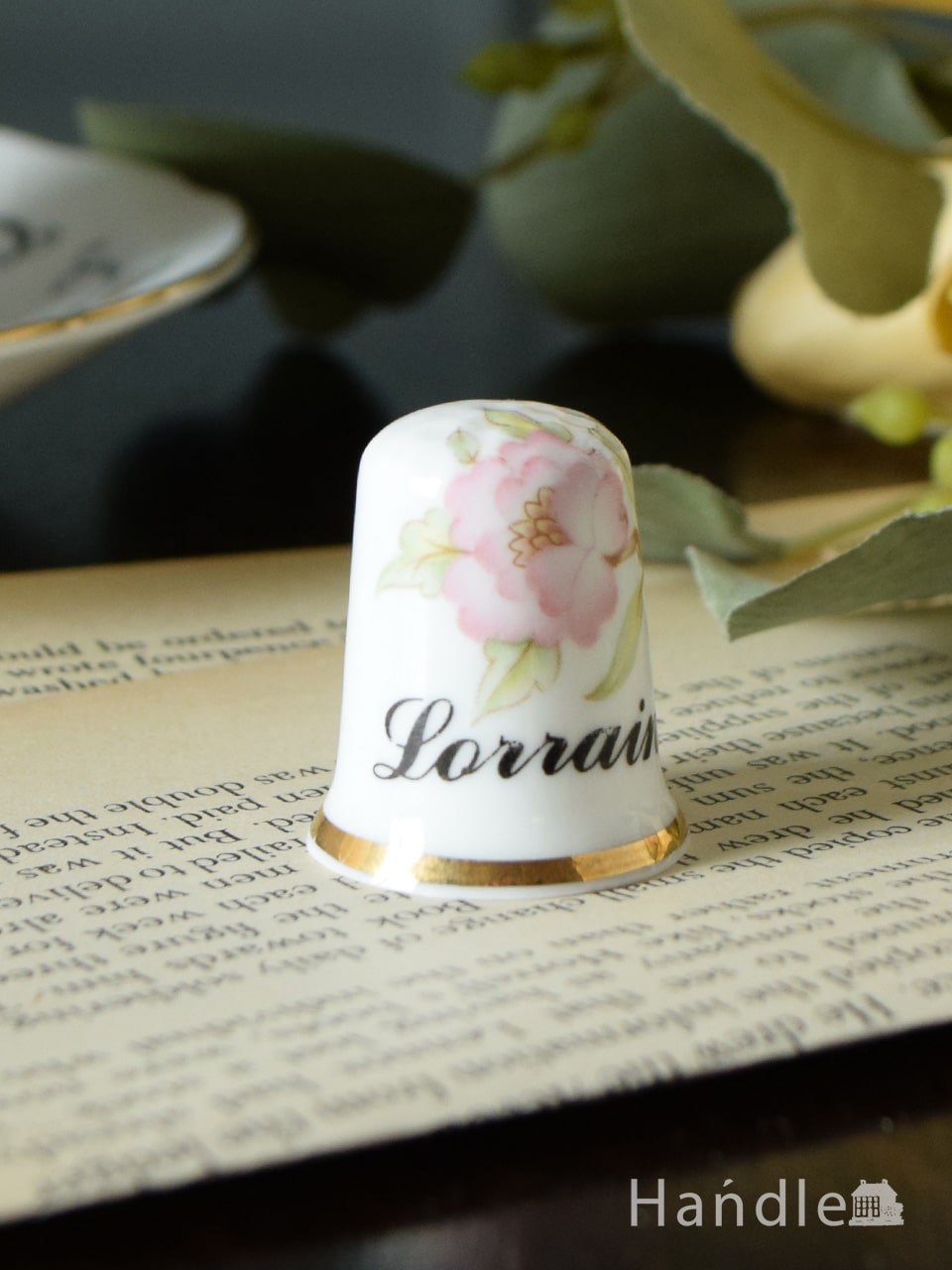 イギリスで見つけたアンティークシンブル、フランスのLorraine（ロレーヌ） (m-6774-z)