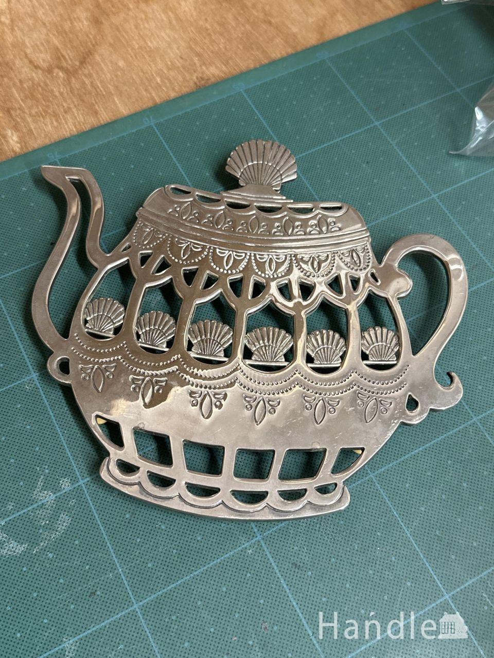 アンティーク　ティーポット型　トリベット　