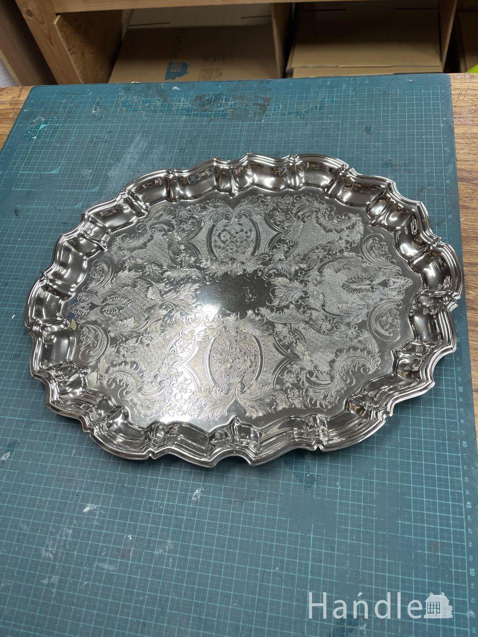 アンティーク　シルバー　トレイ