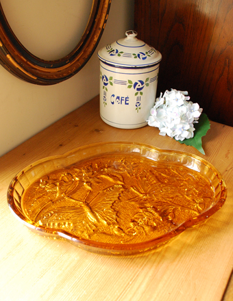 1940年代のアンティーク プレスドグラス (pg-1083-1)