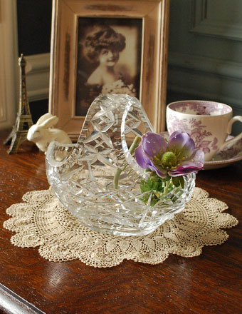 1940年代のアンティーク プレスドグラス (pg-1867)