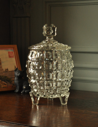 1940年代アンティーク プレスドグラス (pg-1958)