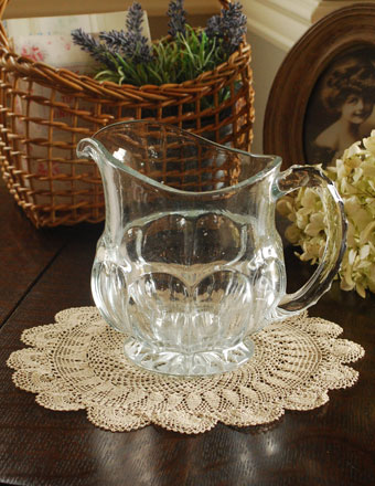 アンティークガラスのソースジャグ、テーブルアイテム (pg-2158)