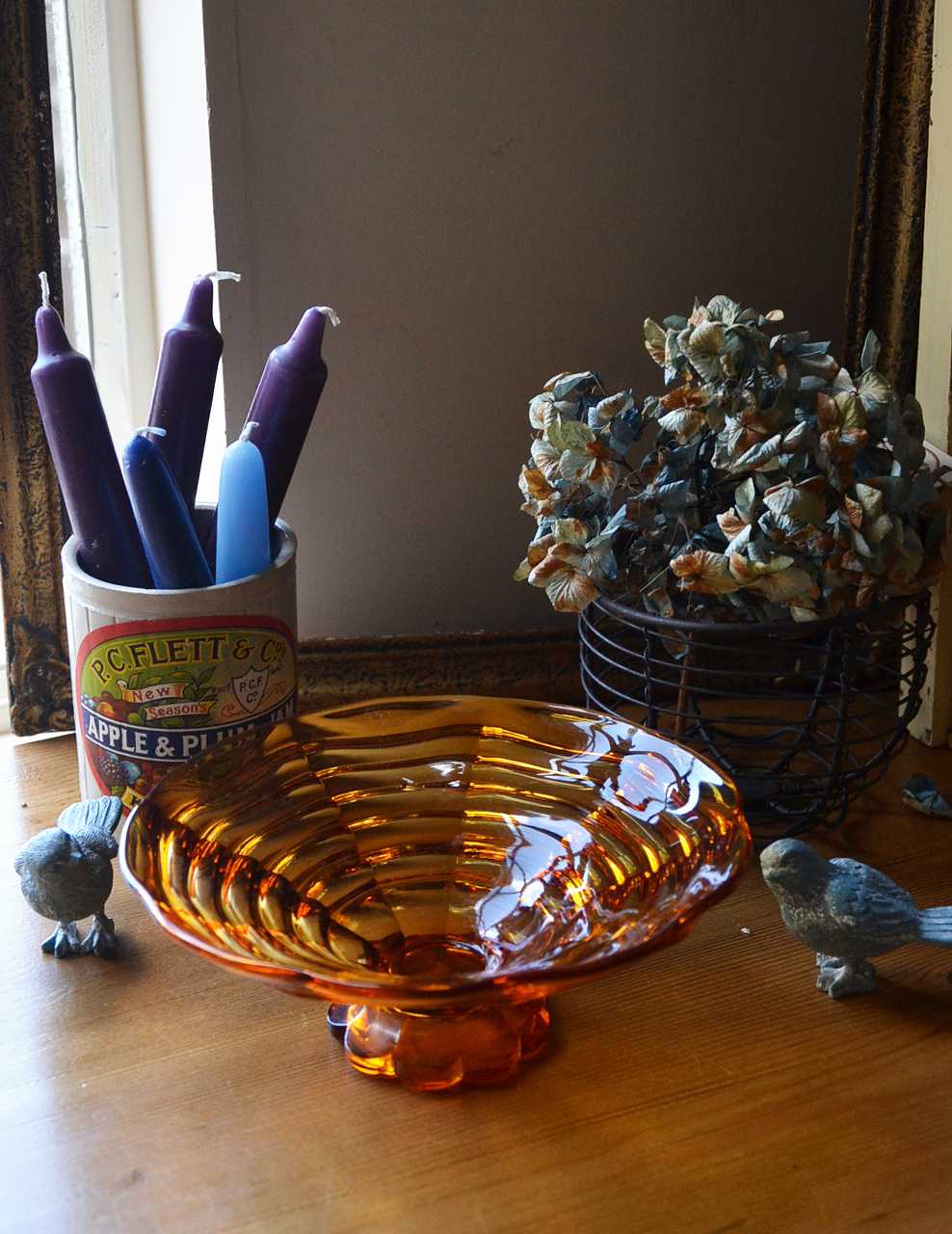 1940年代のアンティーク プレスドグラス (pg-888)