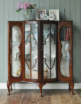 2013年06月20日にご成約済み。1940年代のアンティーク ガラスキャビネット (q-172-f)