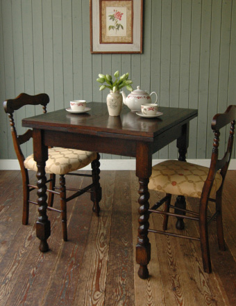 1930年代のアンティーク ドロップリーフ テーブル (q-208-f)