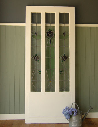 アンティーク ステンドグラス ドア (q-21)