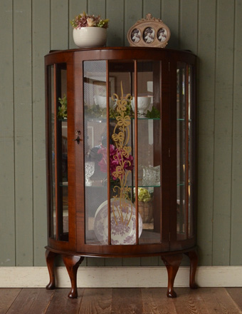 1940年代のアンティーク ガラスキャビネット (q-271-f)