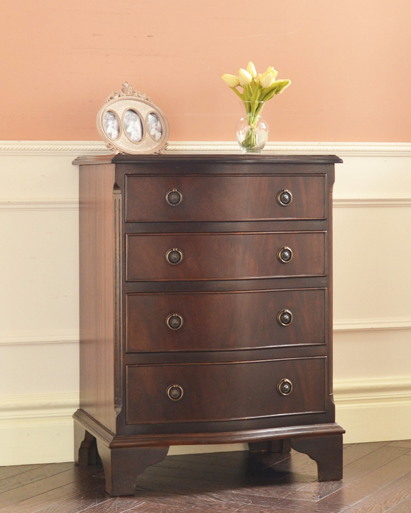高級感のあるマホガニー材のアンティーク家具、英国のチェストオブドロワーズ (q-742-f)