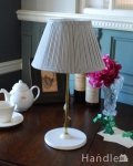Handleオリジナルランプスタンド＋布シェード（ストライプ）（Ｅ17シャンデリア球付）