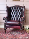 イギリスから届いたアンティークのパーソナル椅子、ビンテージのチェスターフィールドソファ