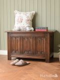 英国アンティークのブランケットボックス、使い勝手の良い小さな収納ボックス