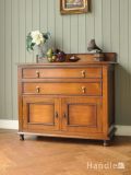 英国のアンティーク家具、扉と引き出しが付いたおしゃれなチェストキャビネット