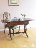 イギリスのアンティークのテーブル、バタフライ式の伸長式ローテーブル