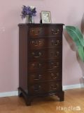 英国アンティークのドロワーチェスト、イギリスで見つけたマホガニー材の優雅なタンス