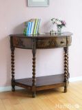英国のアンティークテーブル、ツイスト脚のおしゃれなコンソールテーブル