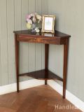 英国アンティークのコンソールテーブル、ローズウッドのコーナーテーブル